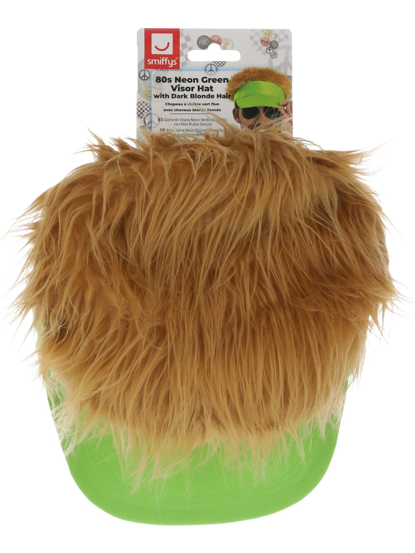 80s Neon Green Visor Hat  Wholesale