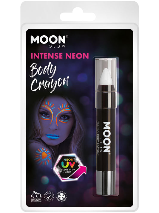 Moon Glow Intense Neon UV Body Crayons, White  Wholesale