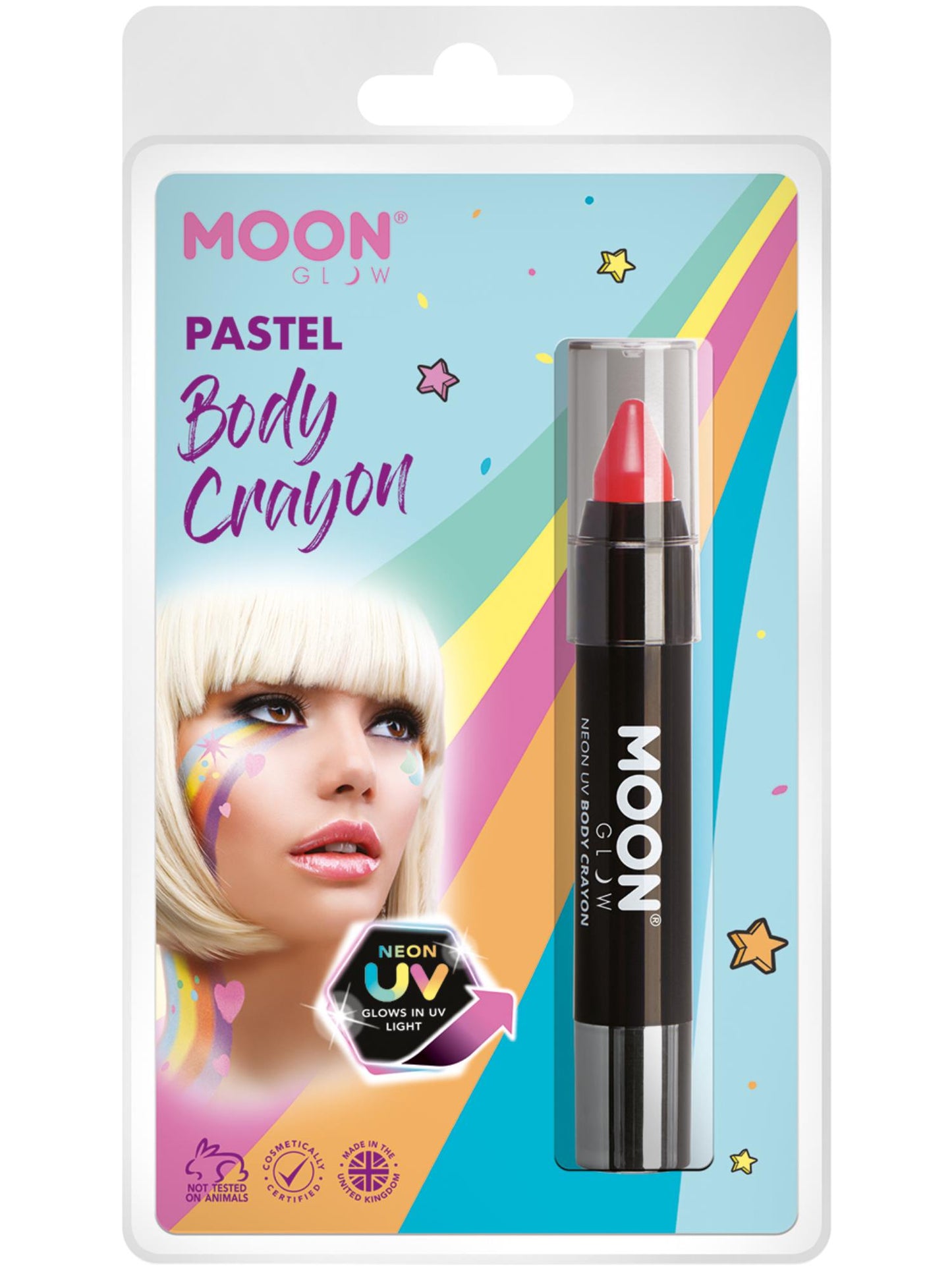 Moon Glow Pastel Neon UV Body Crayons, Pastel Cora  Wholesale