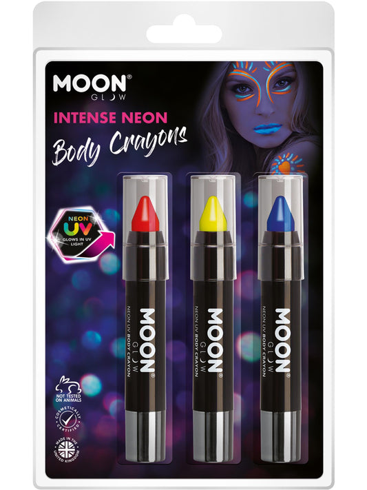 Moon Glow Intense Neon UV Body Crayons,   Wholesale