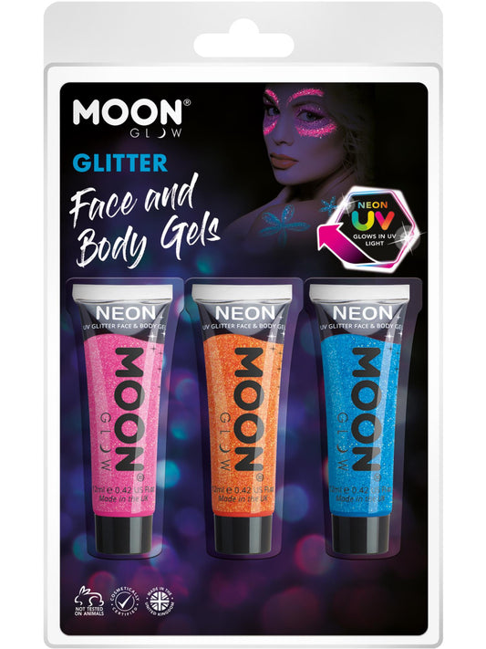 Moon Glow Neon UV Fine Glitter Gel,   Wholesale
