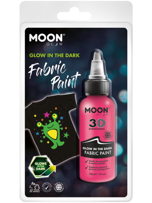 Moon Glow - Glow in the Dark Fabric Paint, Pink  Wholesale